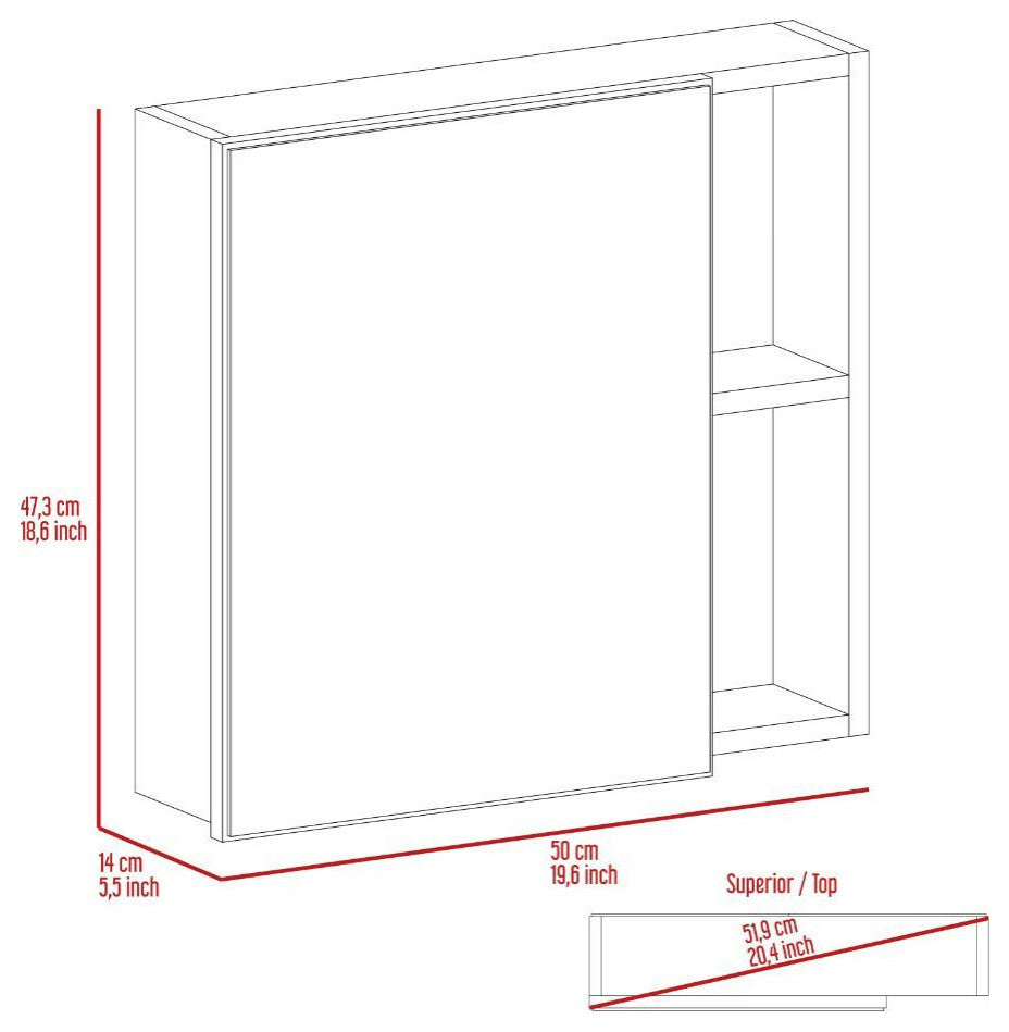 Medicine Cabinet Viking, Bathroom, Light Gray