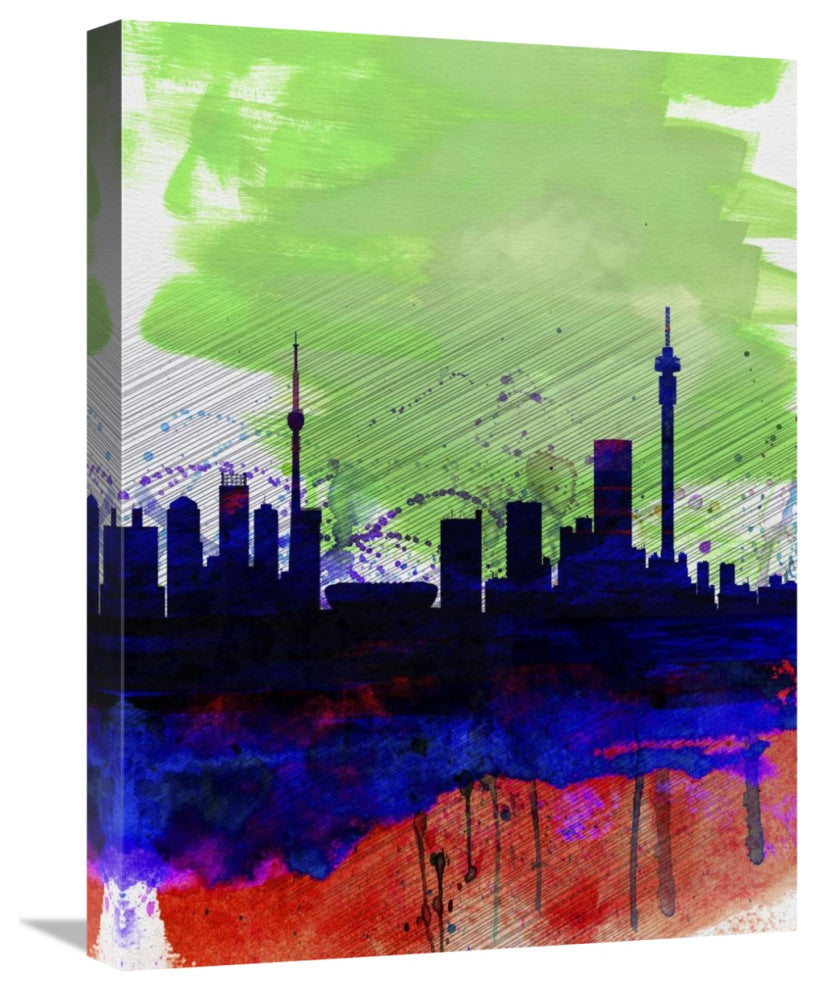 "Johannesburg Watercolor Skyline" Fine Art Print