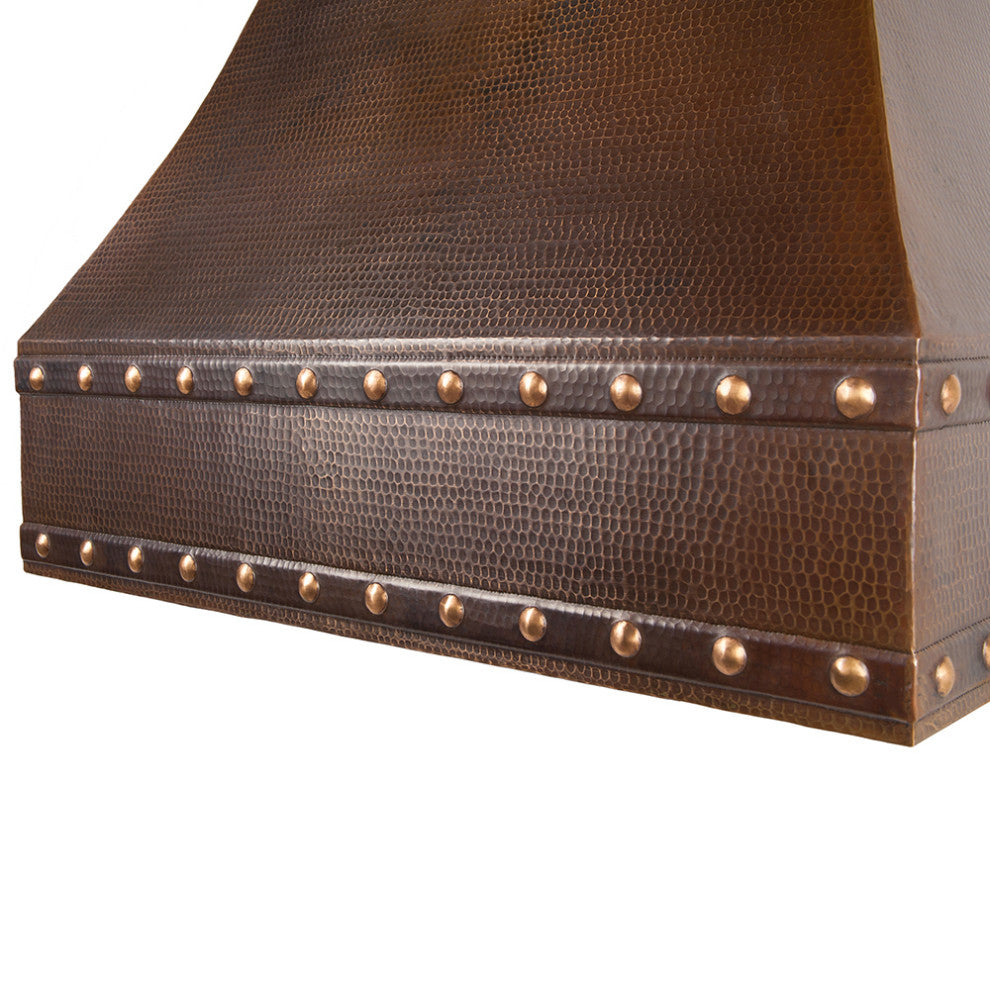 Premier Copper HV-CORREA36-C2036BP1-TWSB 36" 1250 CFM Hammered Copper Range Hoo