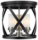 Zlite 481F13-MB-BN 3-Light Flush Mount, White