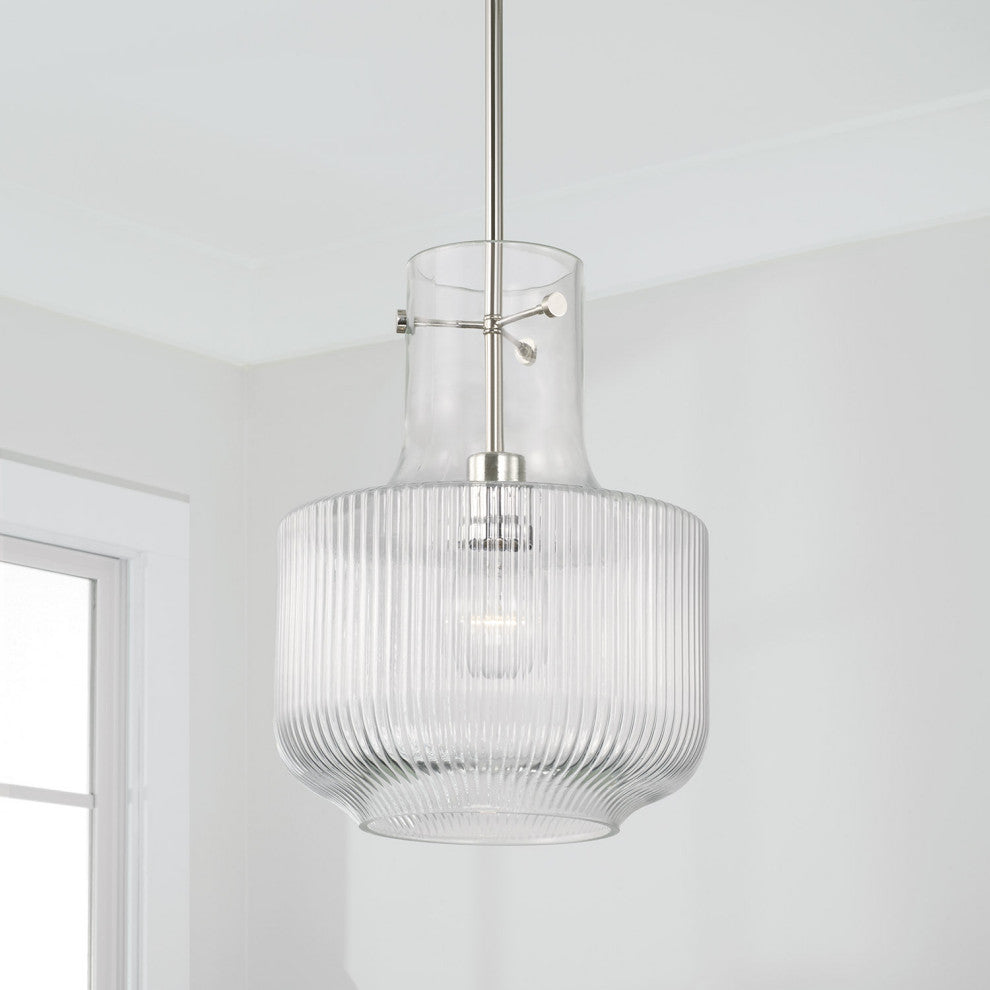 Capital Lighting 345111 Nyla 11"W Abstract Pendant - Matte Black