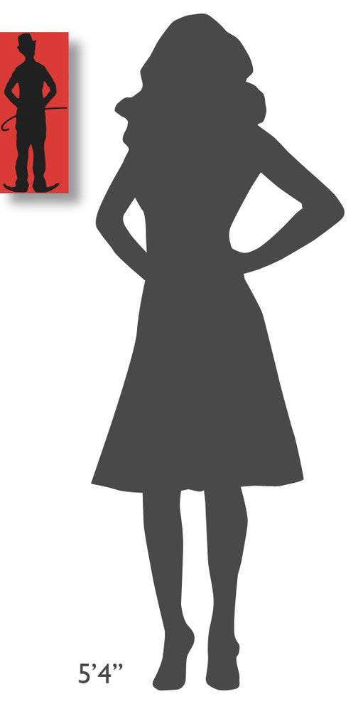 "Charlie Chaplin - Stock Silhouette" Canvas by Hollywood Photo Archive, 7x16"