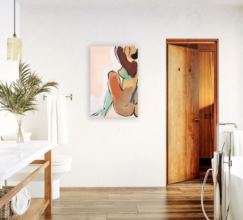 Contemplative Hues - Abstract Figure Art