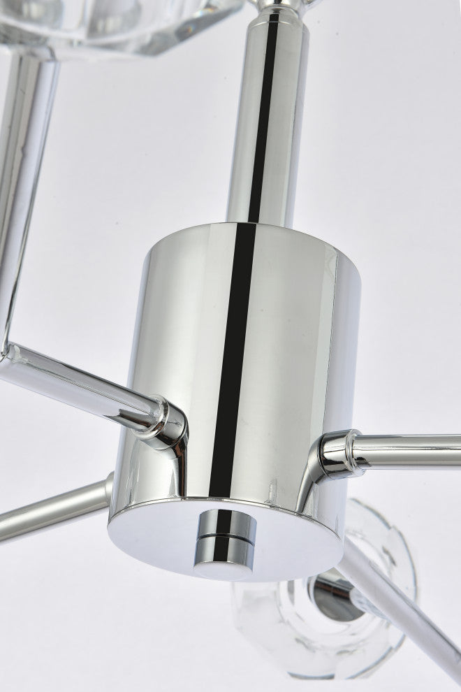 12 Light Pendant, Chrome