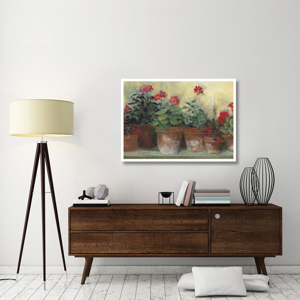 "Kathleens Geraniums" Digital Paper Print by Carol Rowen, 46"x33"