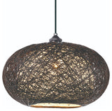 Maxim 14402 Bali 16" Woven String Dual Shade Pendant - Chocolate