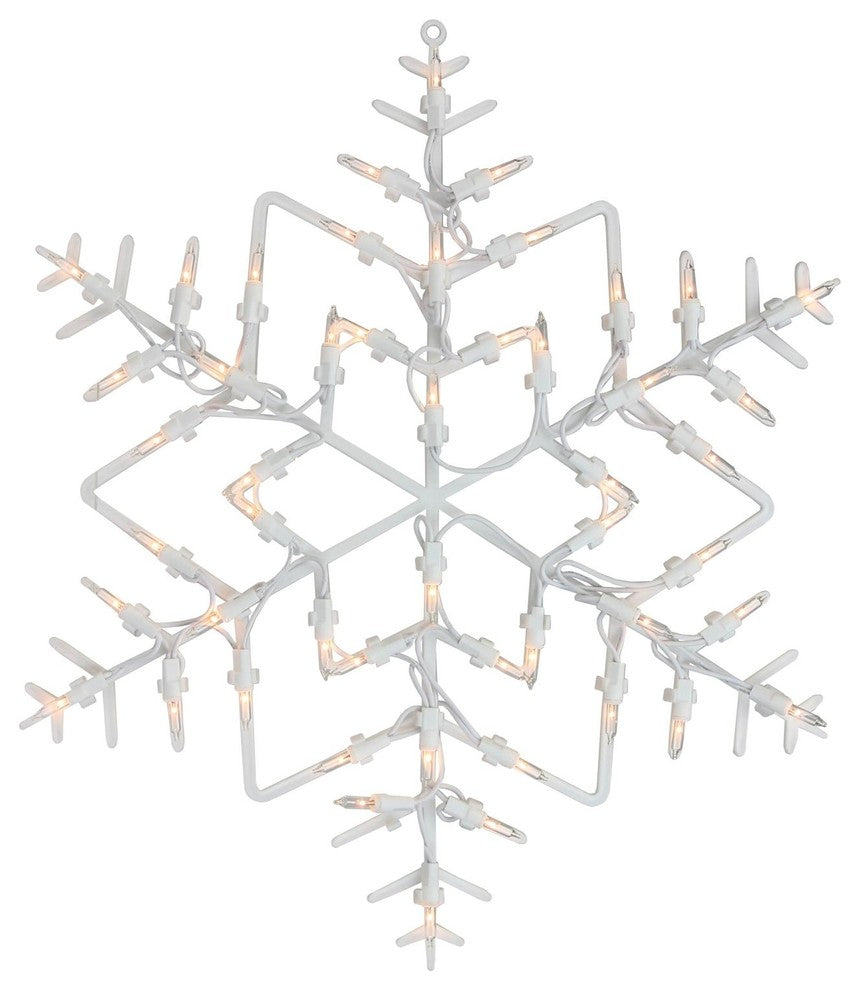 15" Lighted Snowflake Christmas Window Silhouette Decoration