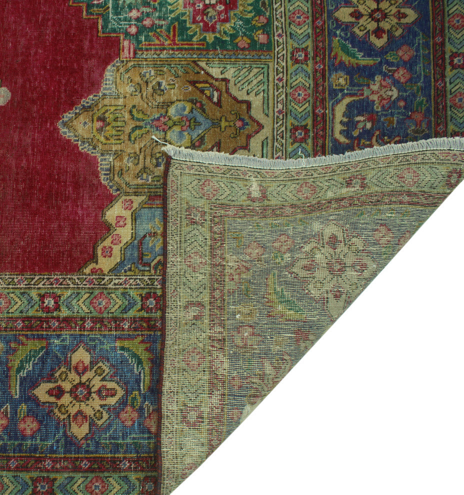 Fine Vintage Distressed Behrokh Rust Rug