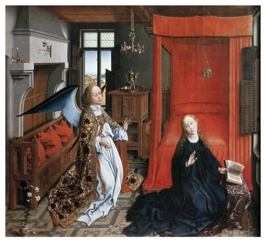 "Annunciation 2" Digital Paper Print by Rogier van der Weyden, 18"x16"
