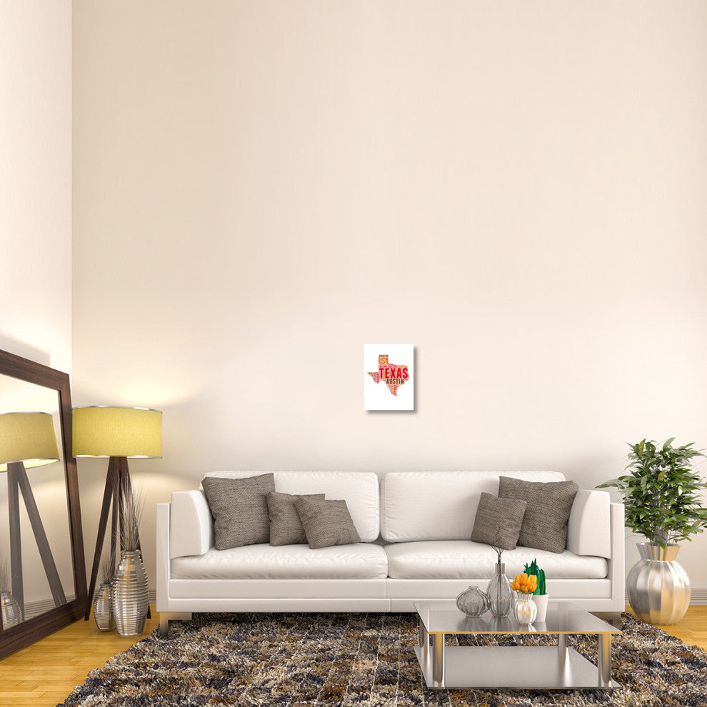 "Texas Word Cloud Map" Fine Art Print