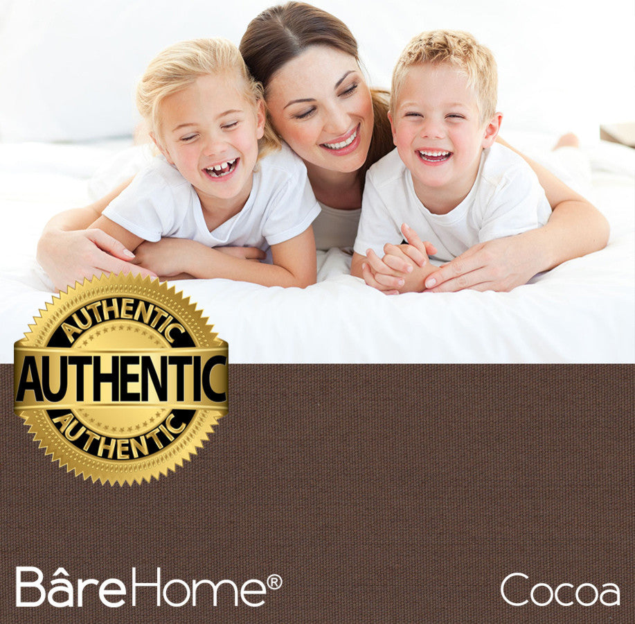 Comforter, Sheet, and Bed Skirt, Cocoa, White, White, Split Queen