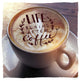 "Life Begins After Coffee" Digital Paper Print by Sue Schlabach, 42"x42"