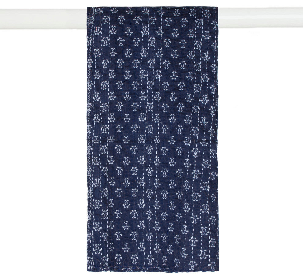 Kantha Cotton Bed Runner, 18"x72"