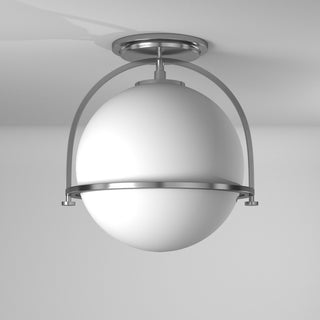 Hinkley Somerset 11.5" Small Semi-Flush Mount Ceiling Light, Brushed Nickel