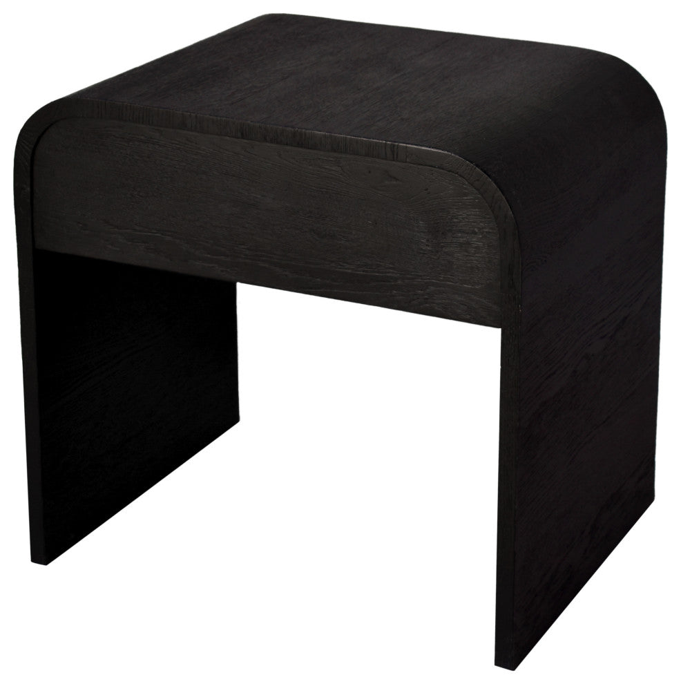 Meridian Furniture Cresthill Nightstand, Black Oak Wood