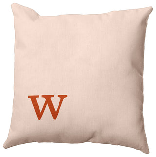 16"x16" Modern Monogram Decorative Throw Pillow, Sienna