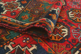 Vintage Distressed Maxwell Red/Green Rug, 3'8x6'7