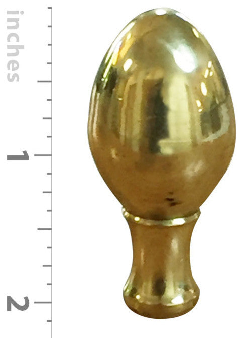 Royal Designs Egg Finial, Set of 2, Polished Brass