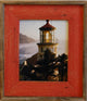 Red Barnwood Picture Frame, Lighthouse Red Distressed Wood Frame, 12"x18"