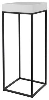 Uttermost 24935 Gambia 14"W Steel Side Table - White / Black