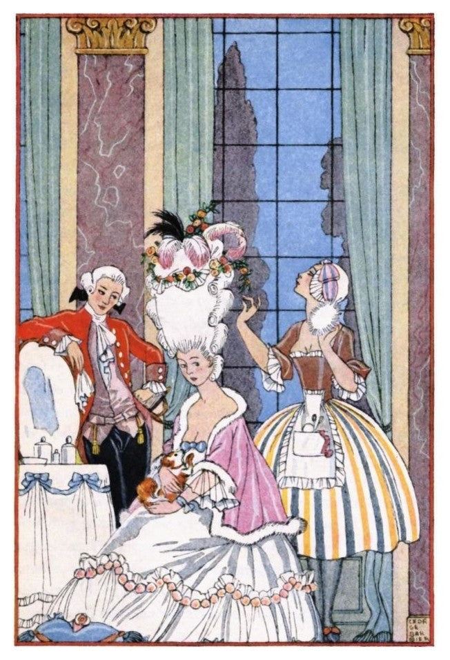 "France in the 18th Century" Digital Paper Print by Georges Barbier, 18"x26"