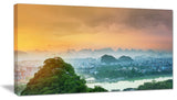 Li River and Karst Mountains, Landscape Canvas Art Print, 40x20