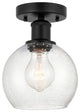 Innovations 616-1F-BK-G124-6 1 Light 6" Semi-Flush Mount, Matte Black
