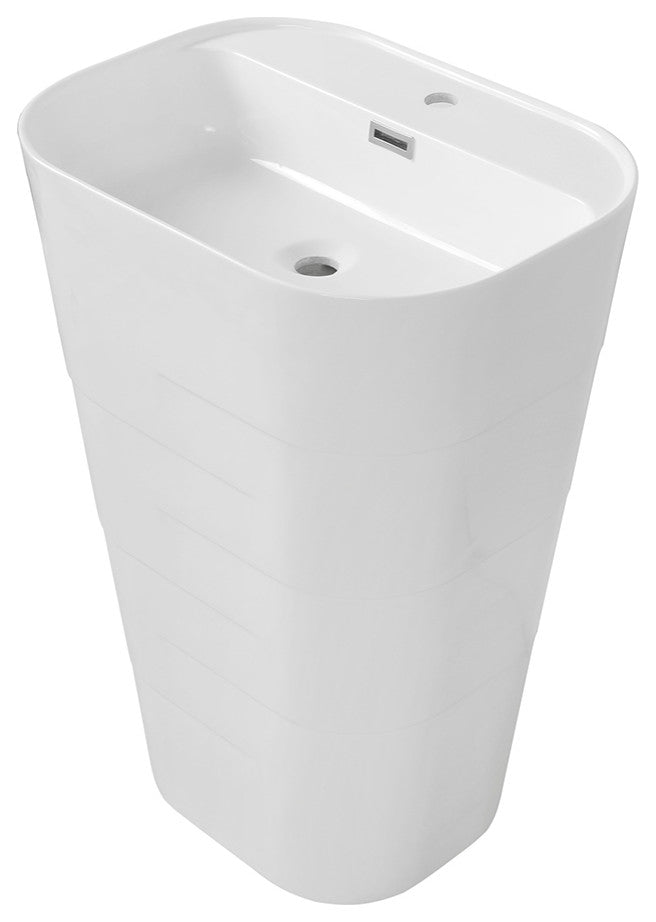 24" Streamline K-1889-24 Solid Surface Resin Freestanding Basin