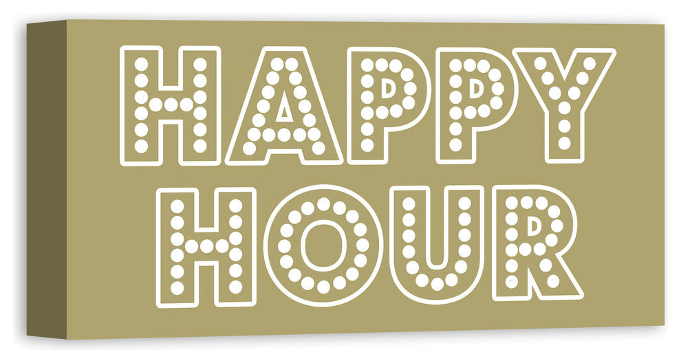 Happy Hour - Green 10x20 Canvas Wall Art