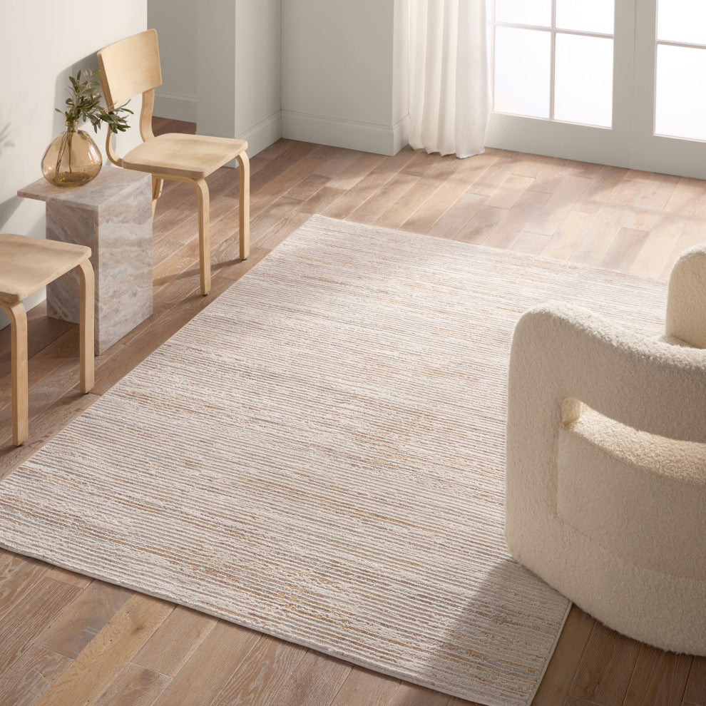 Jaipur Living Oriel Striped Beige/Cream Area Rug 5'3"X7'6"