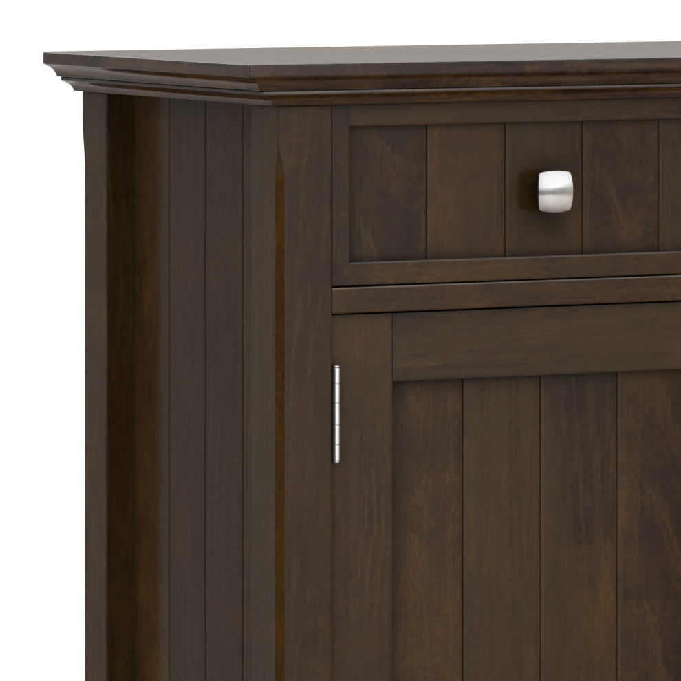 Acadian SOLID WOOD Wide Entryway Storage Cabinet, Brown