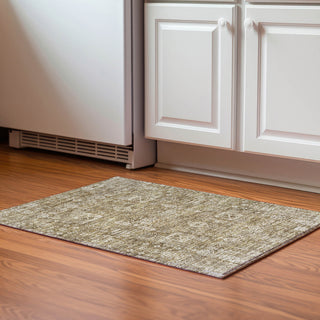 Premium Machine Washable Mayfield AMF637 Brown 1'8" x 2'6" Rug