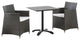 Brown White Junction 3-Piece Outdoor Patio Dining Set