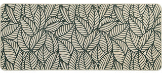 Jungle Printed Kitchen Runner Mat 47" x 20" Beige Leaves Design