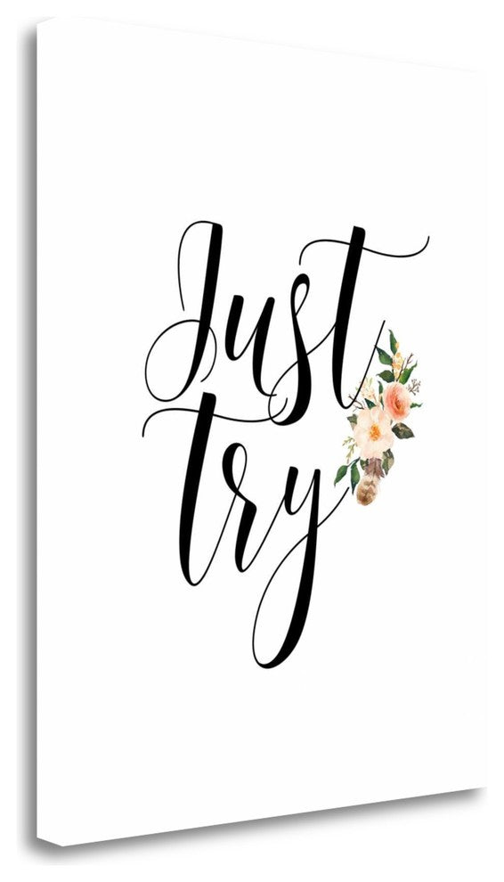 "Just Try" By Tara Moss, Giclee Print on Gallery Wrap Canvas, Ready to Hang