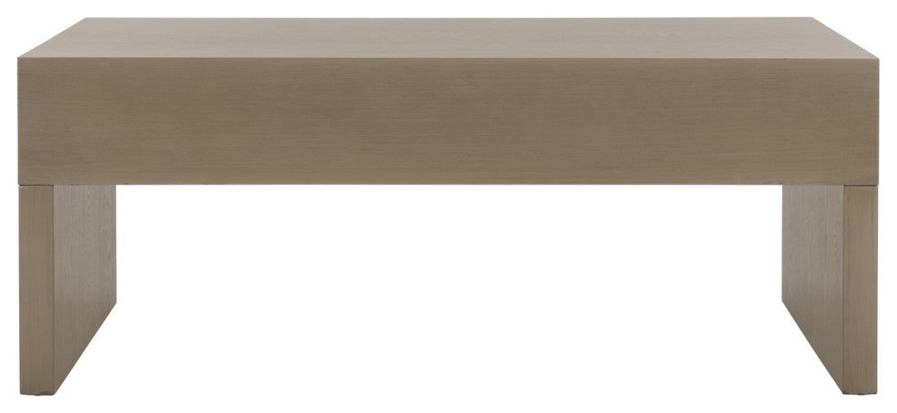 Safavieh Rune Coffee Table With Drawers, Sandy Grey