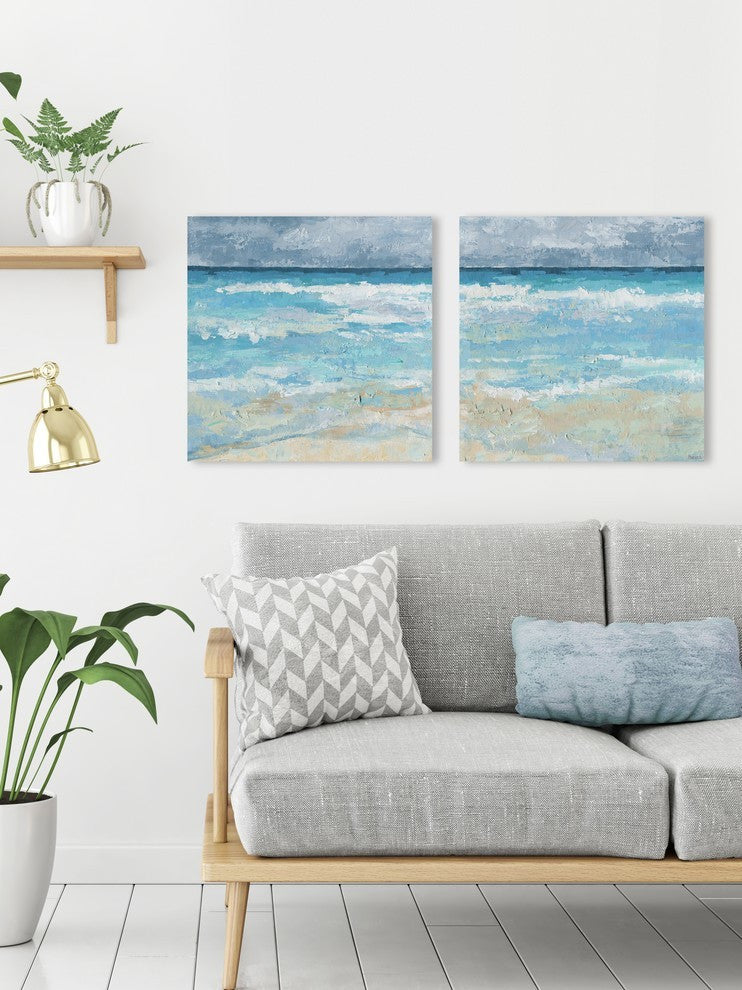 Playful Waves Diptych, 64"x32"