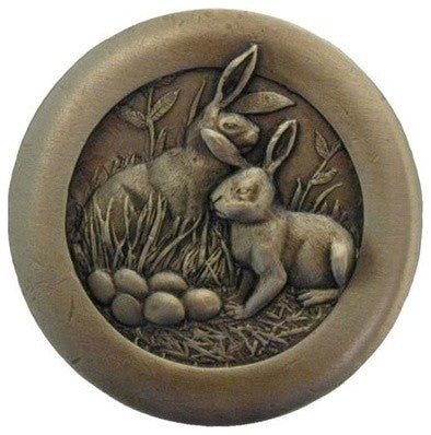 Rabbits Knob Antique Brass, Antique Brass