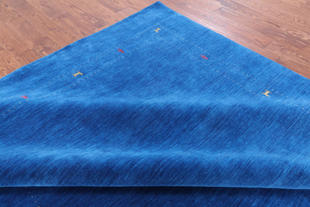 8' 0" X 10' 0" Handmade Persian Gabbeh Wool Rug Q7016