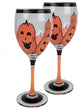 Pumpkin Family Wine Glasses, Set of 2
