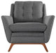 Modway Beguile Upholstered Fabric Armchair, Gray