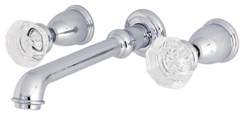 Kingston Brass Two-Handle Wall Mount Tub Faucet, Polished Chrome