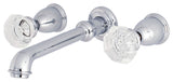 Kingston Brass Two-Handle Wall Mount Tub Faucet, Polished Chrome