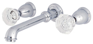 Kingston Brass Two-Handle Wall Mount Tub Faucet, Polished Chrome