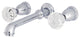 Kingston Brass Two-Handle Wall Mount Tub Faucet, Polished Chrome