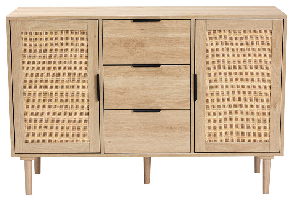 Sacha Natural Rattan Collection, 3-Drawer Sideboard