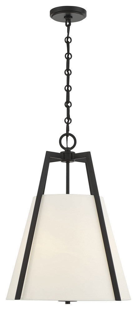 Mansfield 3-Light Pendant, Matte Black