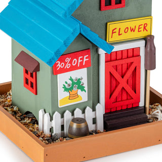 Alpine Hanging Colorful Bird Feeder, 9 Inch Tall