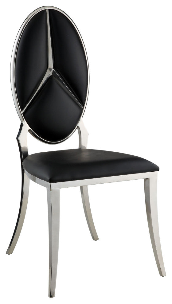 ACME Cyrene Side Chair, Set of 2, Black