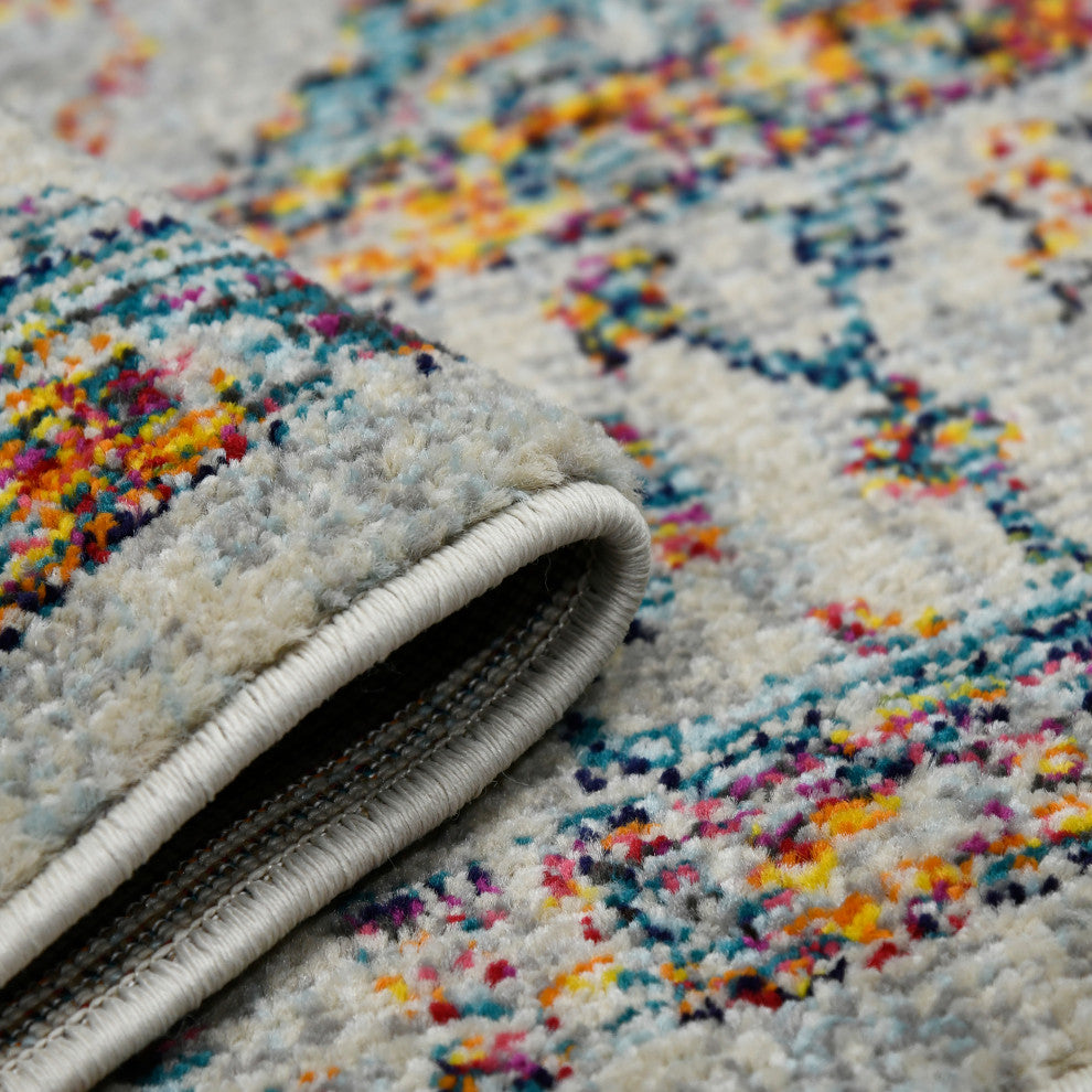 Montana Estrel Area Rug, Ivory, 2' x 3', Bordered